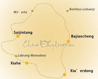 China horse map